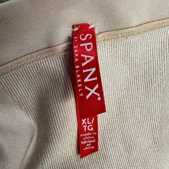 Spanx OnCore High-Waisted Mid-Thigh Shaping Shorts Nude Beige Women's XL - Picture 6 of 9